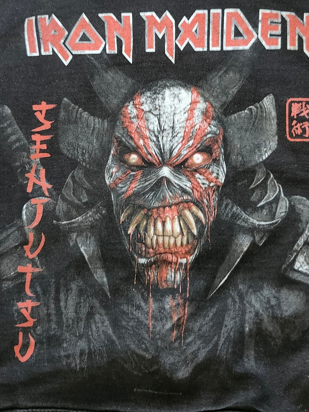 Iron Maiden Graphic Black Tee - Samurai Eddie Design